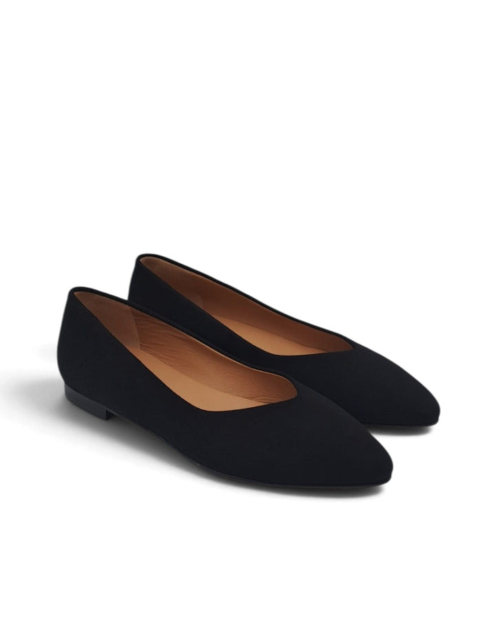 Ballerina V Camoscio Nero