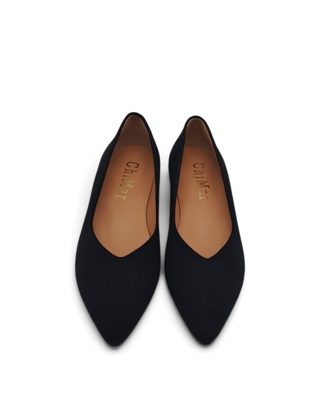 Ballerina V Camoscio Nero