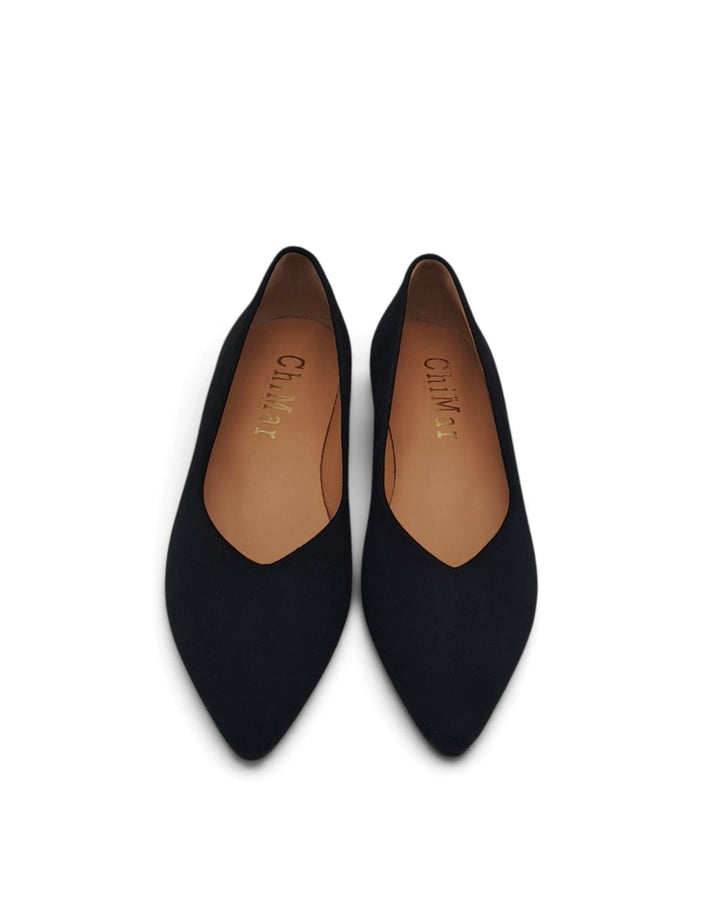 Ballerina V Camoscio Nero