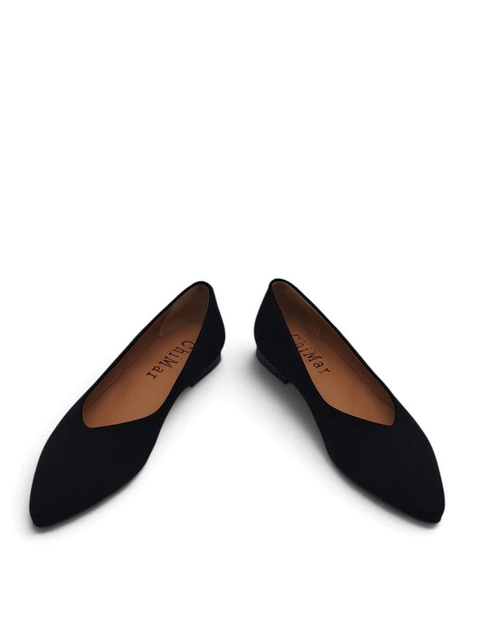 Ballerina V Camoscio Nero