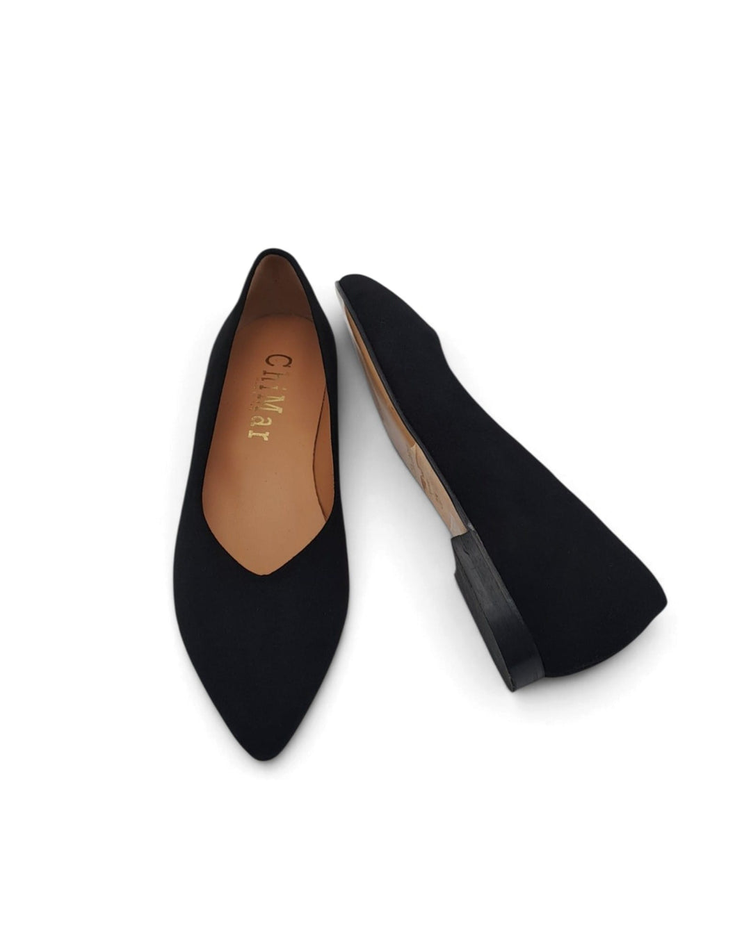 Ballerina V Camoscio Nero