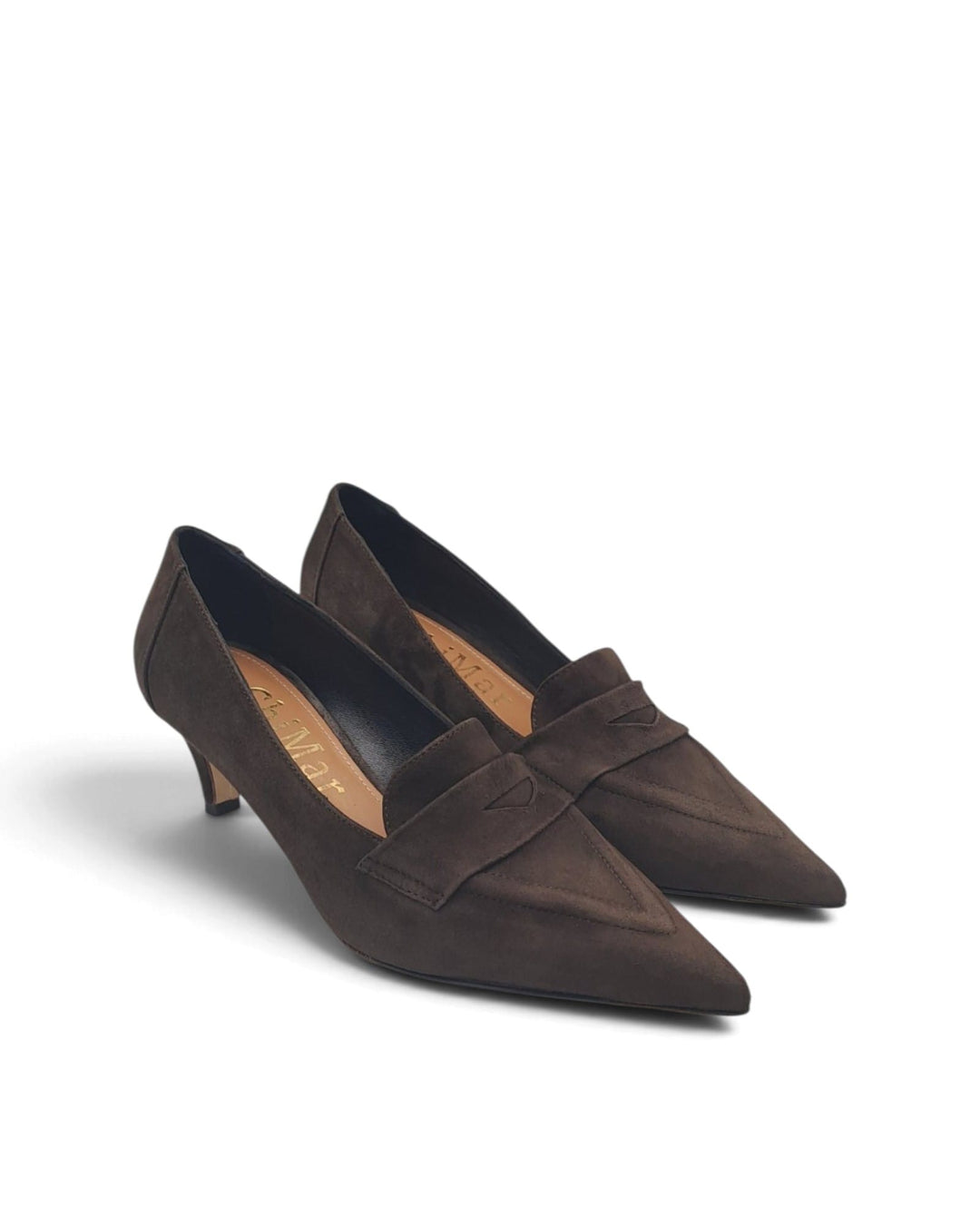 Naomi Black Leather Pumps