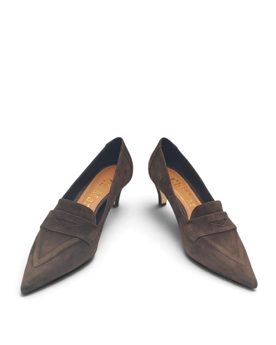 Naomi Black Leather Pumps