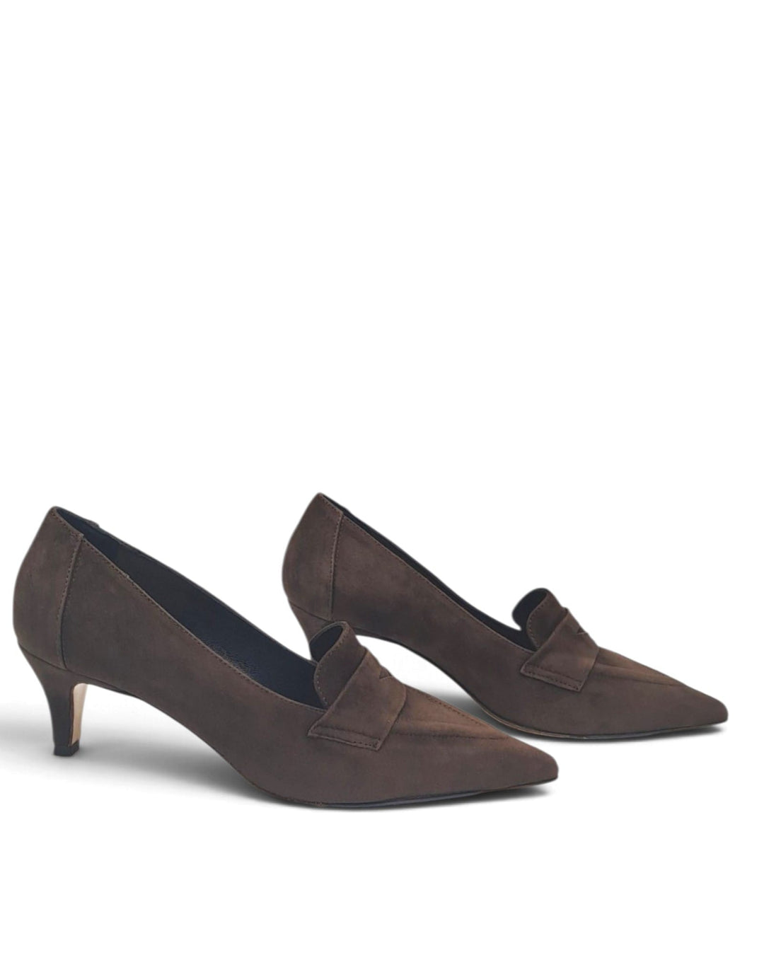 Naomi Black Leather Pumps