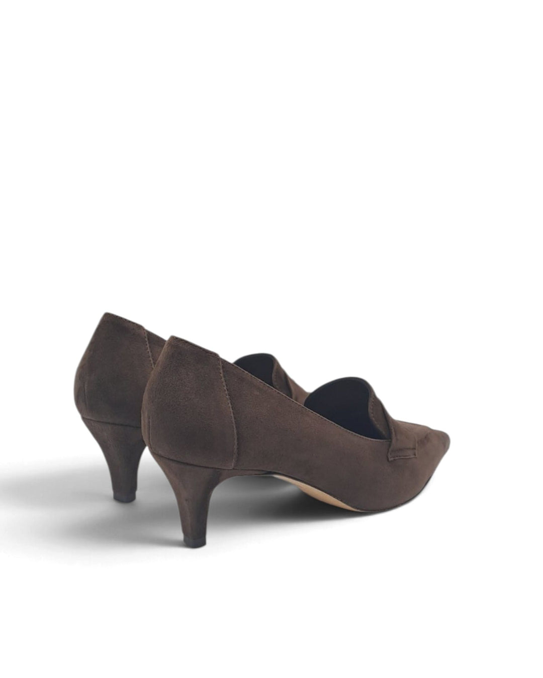 Naomi Black Leather Pumps
