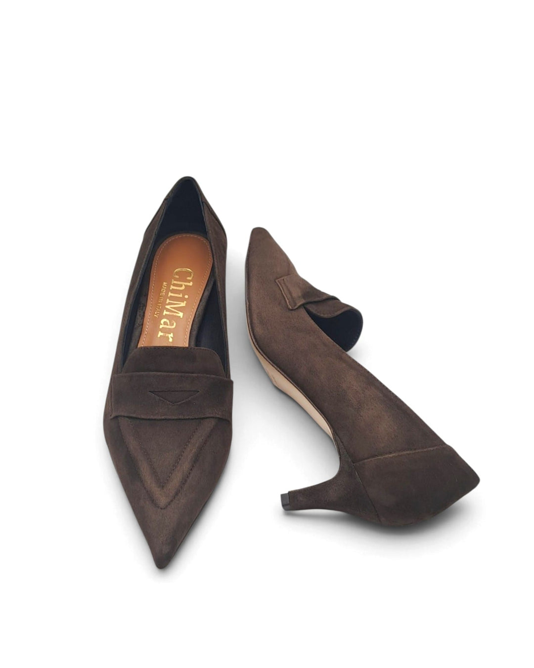 Naomi Black Leather Pumps