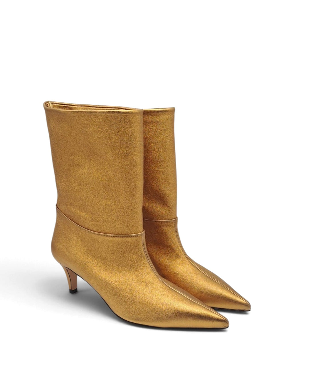 Purple suede ankle boot