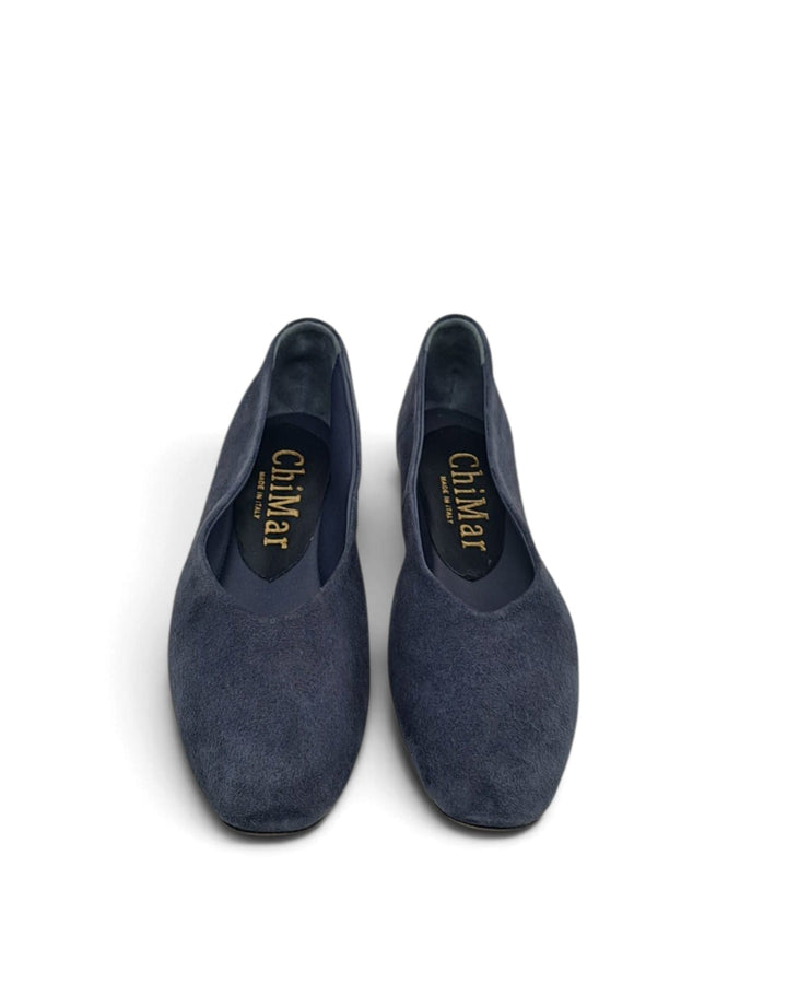 Ballerina Gaia Camoscio Blu Avio