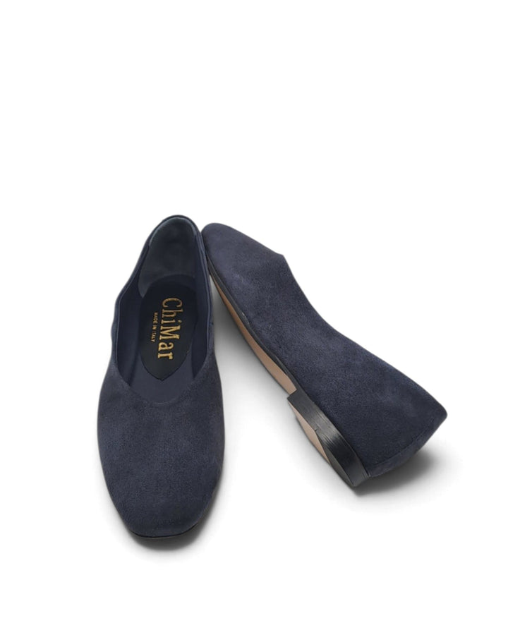 Ballerina Gaia Camoscio Blu Avio