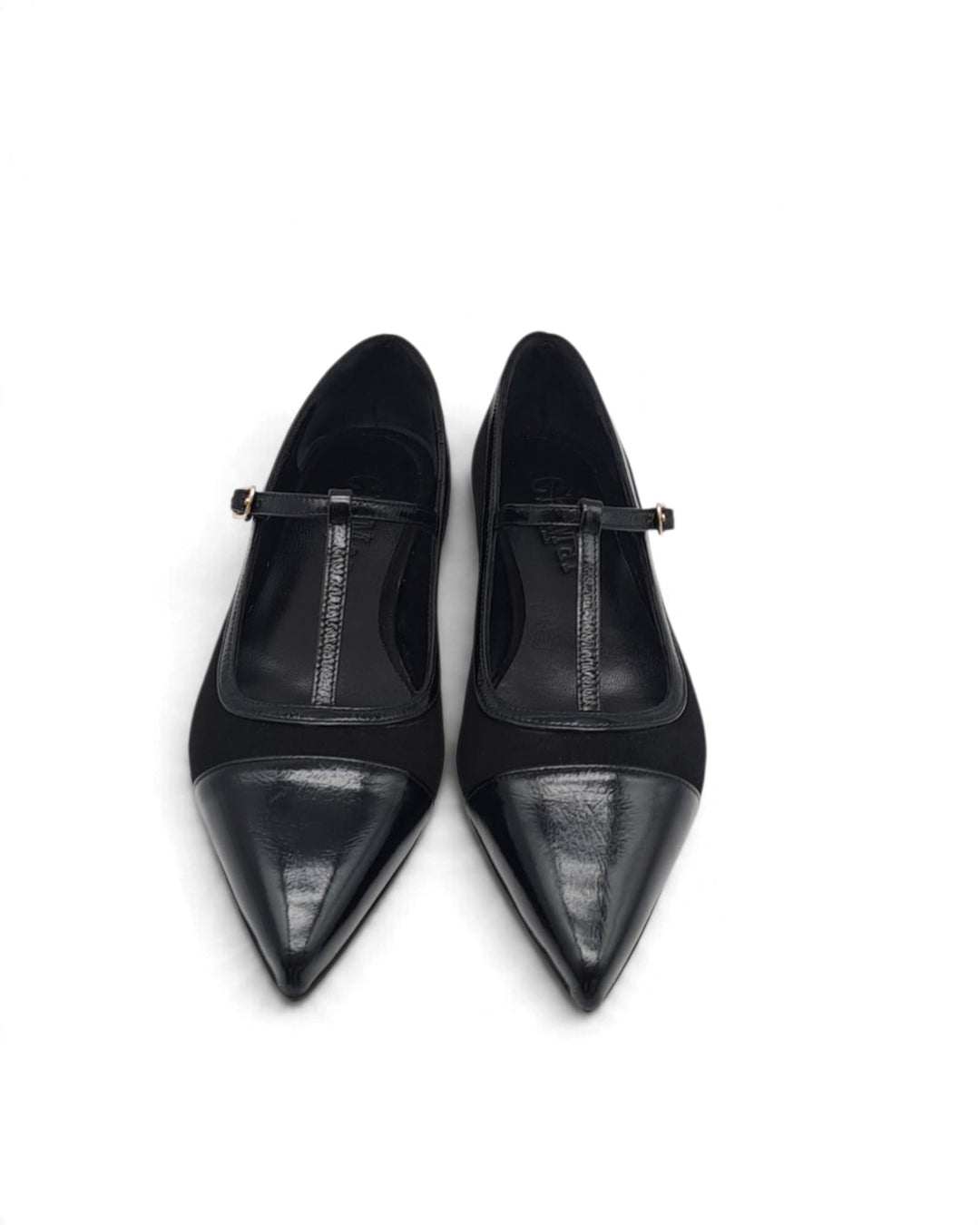 Fatima Black Suede Ballerina