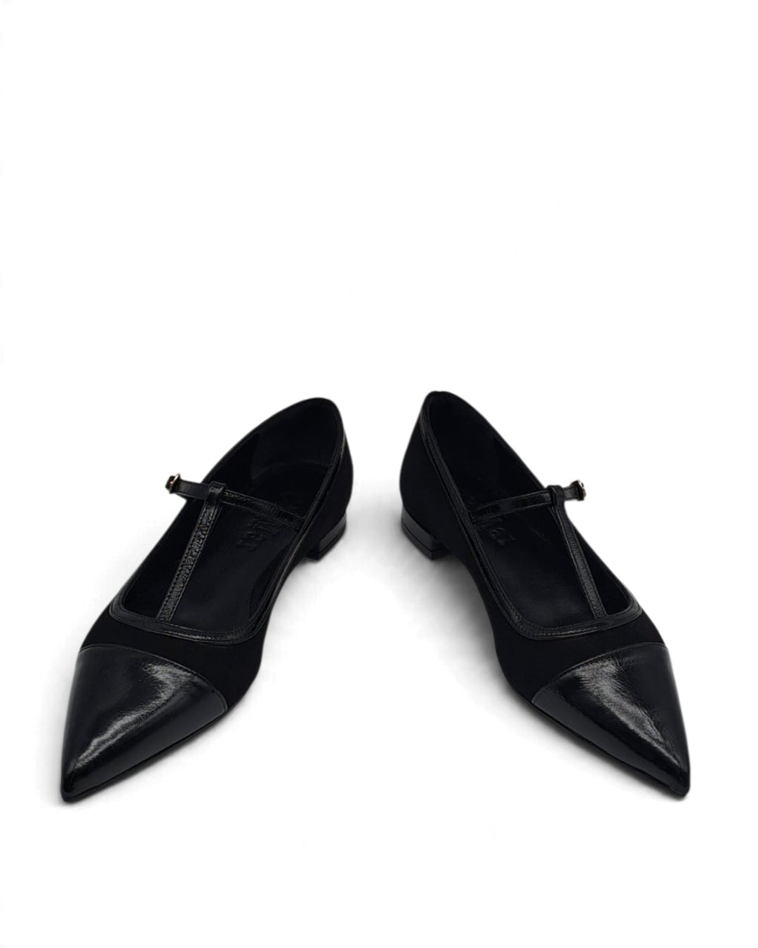 Fatima Black Suede Ballerina