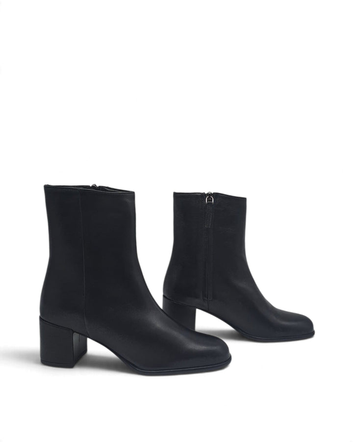 Chiara Nappa Black Ankle Boot