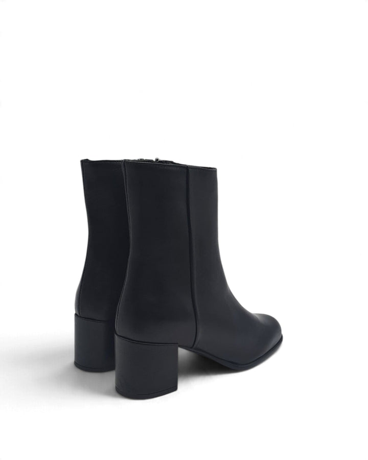 Chiara Nappa Black Ankle Boot