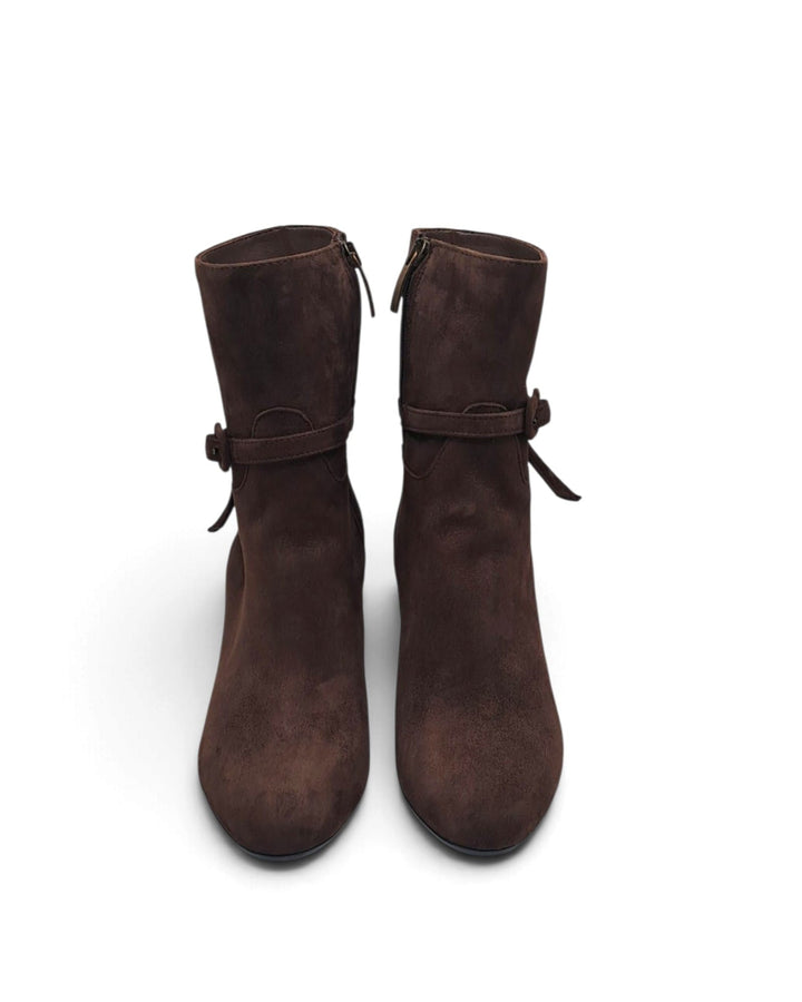 Black Buckle Ankle Boot