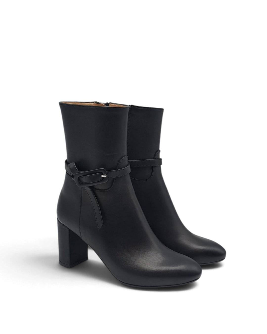 Black Buckle Ankle Boot