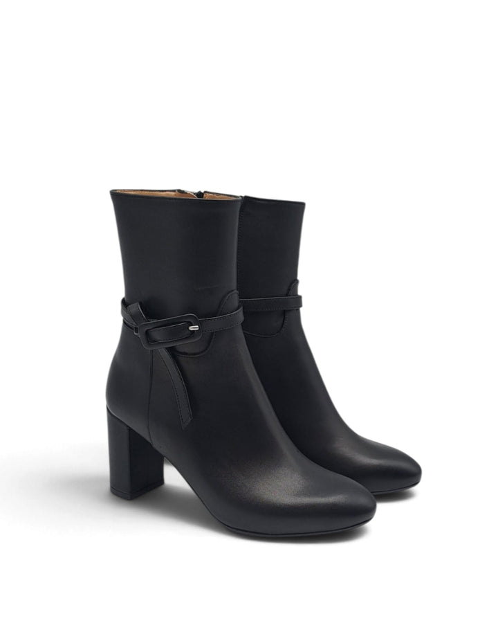 Black Buckle Ankle Boot