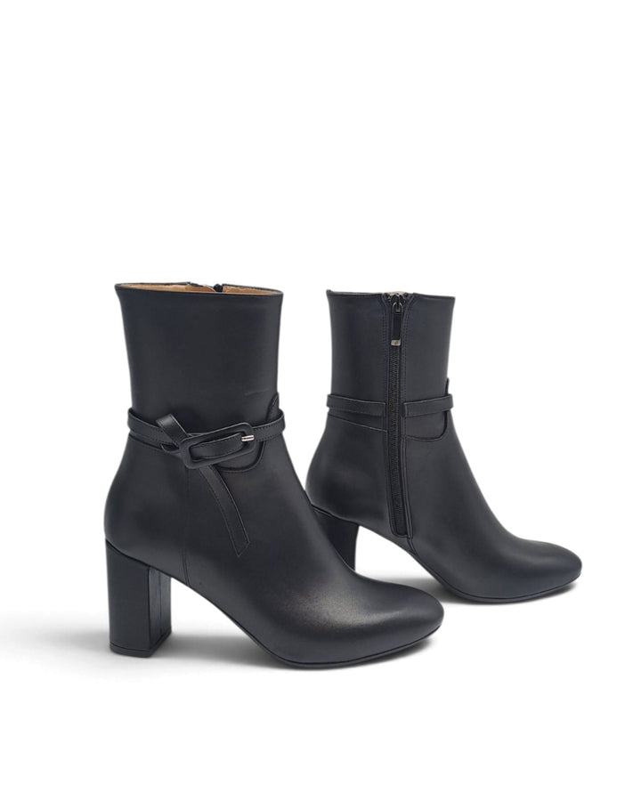 Black Buckle Ankle Boot