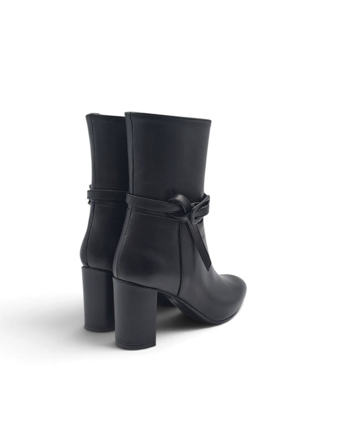 Black Buckle Ankle Boot