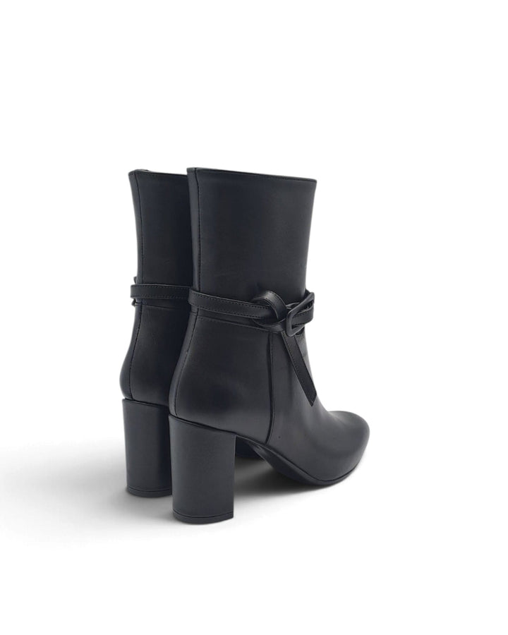 Black Buckle Ankle Boot
