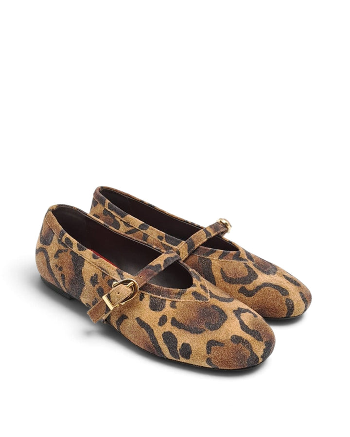 Mary Jane  Love   Camoscio Leopard Chiaro