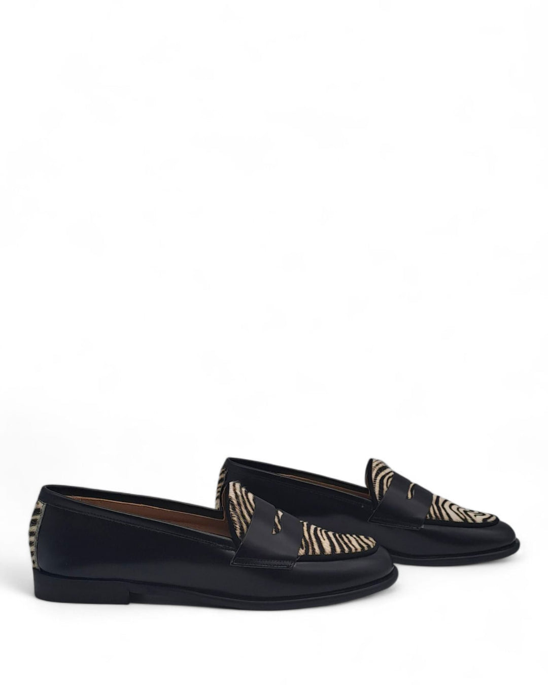 Mocassino Manal in Pelle Anticata / Cavallino Zebrino