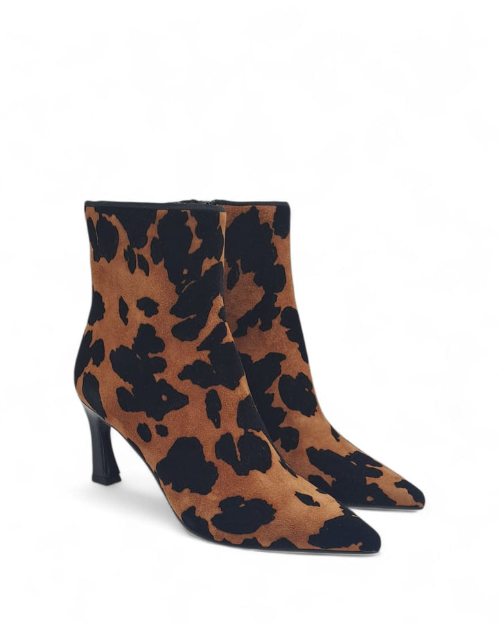 Tronchetto Carol Camoscio Floccato Mucca Brandy