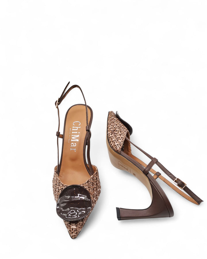 Slingback  Carol Rafia "593" Testa di Moro