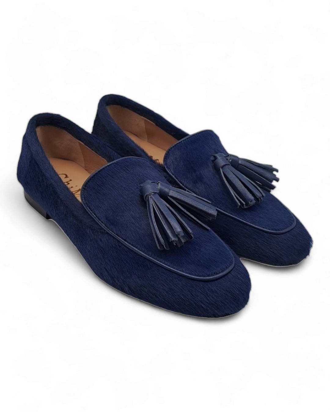 Blue Cavallino Moccasin / Blue Nappa Tassels