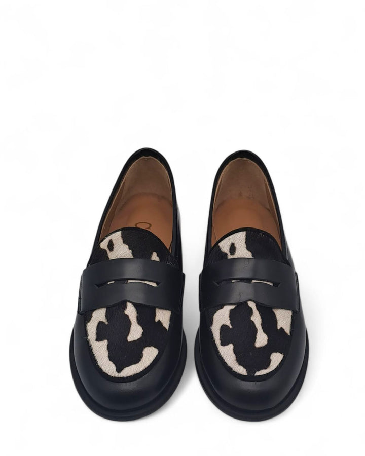 Mocassino Manal in Pelle  Anticata / Cavallino Mucca