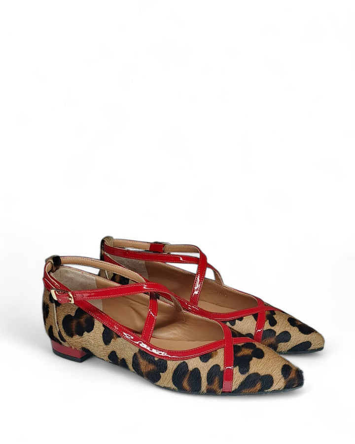 Ballerina  Cortina  Cavallino Leopard / Rosso