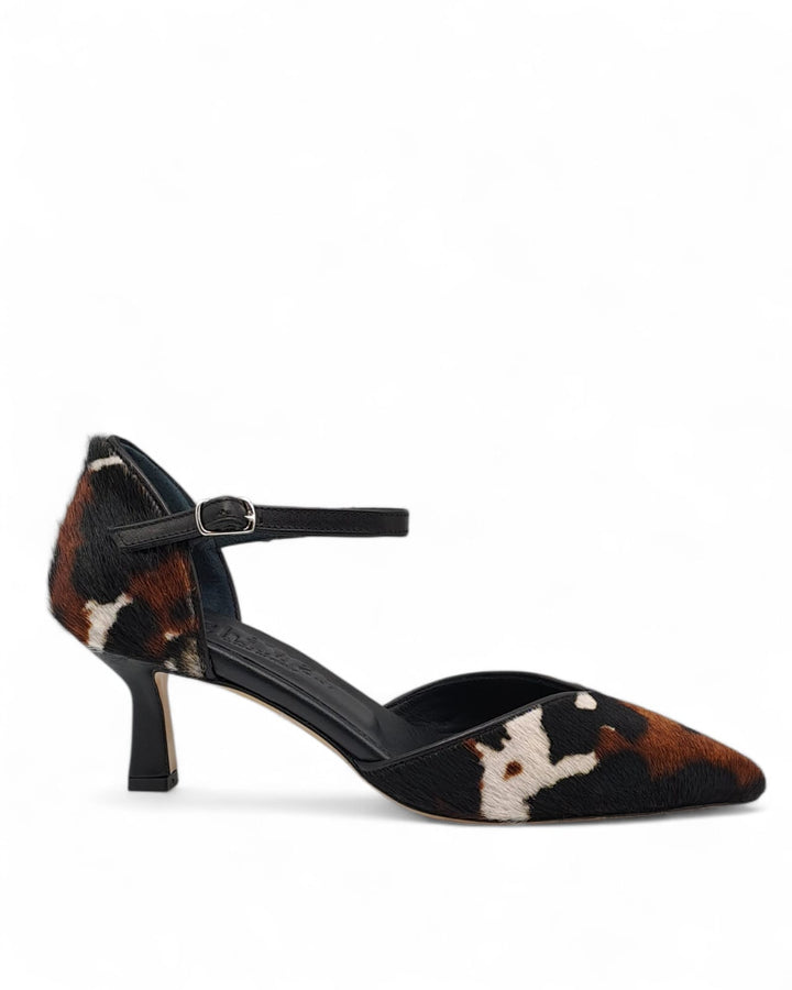 Slingback Valeria  Cavallino Mucca / Nero