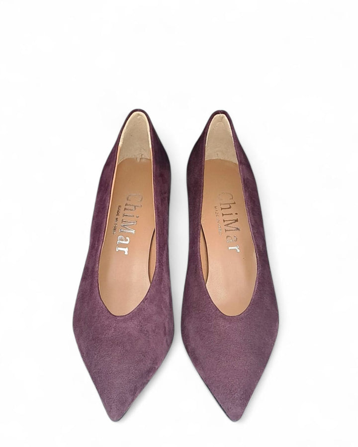 Décolleté  Mandorla  Camoscio Vino