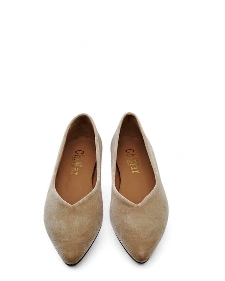 Ballerina V velluto Oro