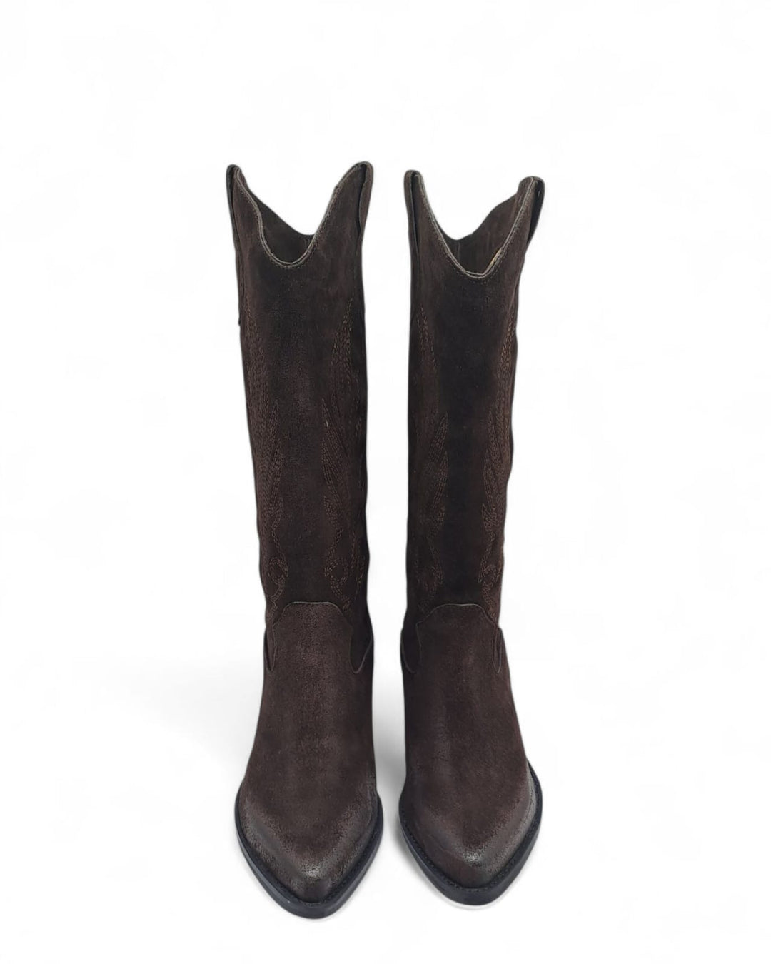 Texano Dallas Ricamo Camoscio Testa di Moro