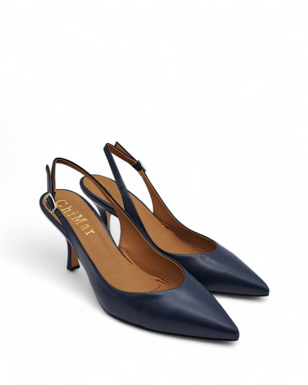 Slingback Vera Nappa Blu Abyss