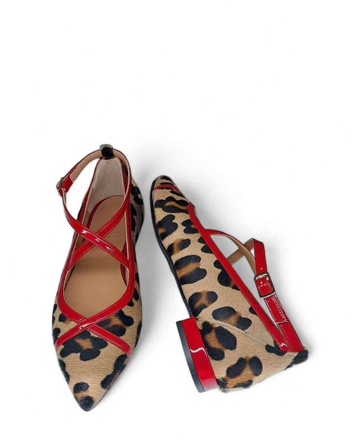 Ballerina  Cortina  Cavallino Leopard / Rosso