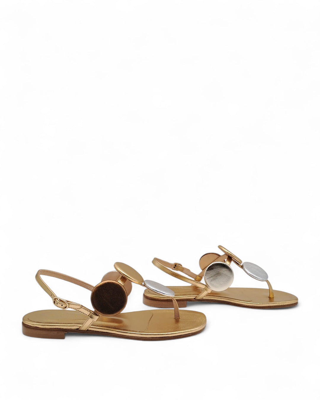 Silvia Platinum Laminate Sandal
