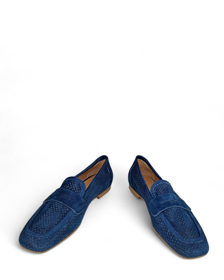 Mocassino Cira Camoscio  Blu Indaco