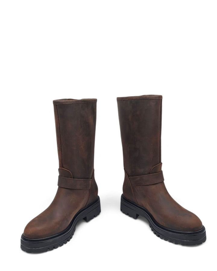 Biker Dolomiti  Pelle Anticata Testa di Moro