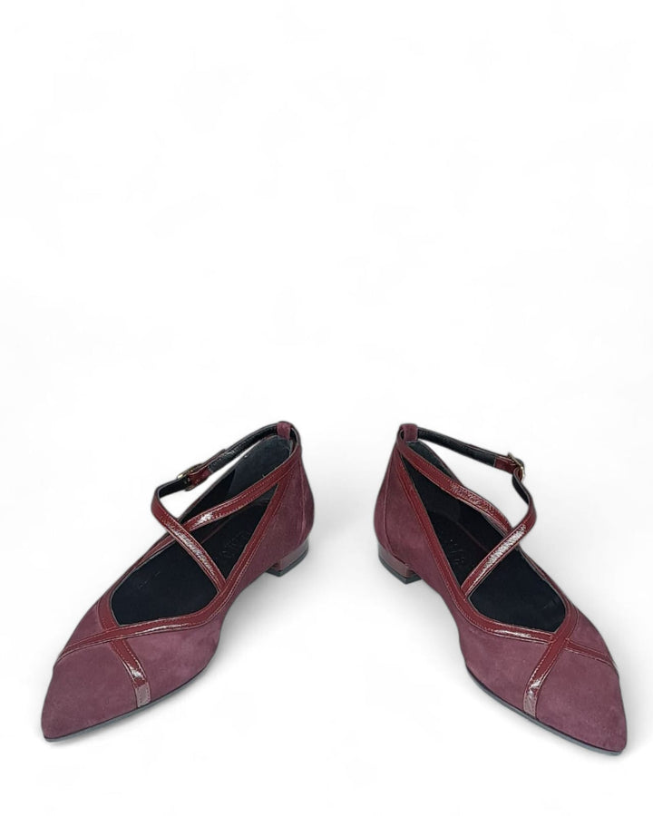 Ballerina  Cortina  Camoscio Vino