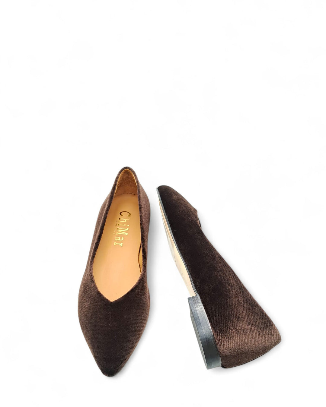 Ballerina V velluto Testa di Moro