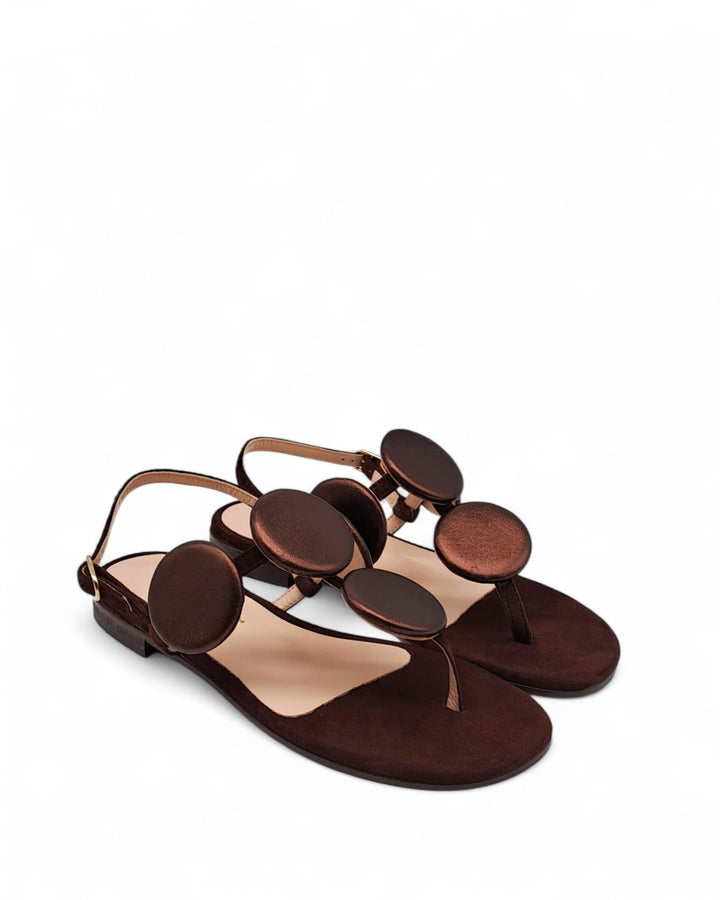 Silvia Platinum Laminate Sandal
