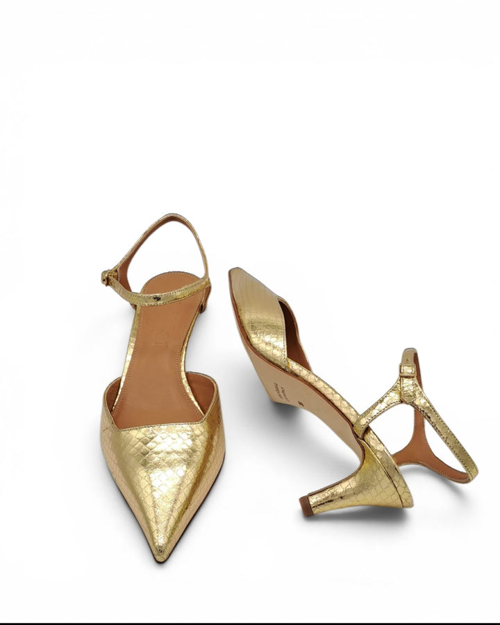 Slingback Milano Pitone Oro
