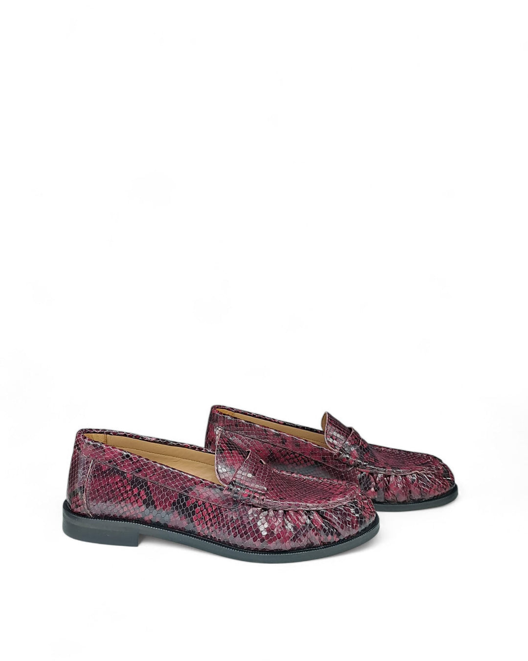 Mocassino Diana  Pitone Bordeaux