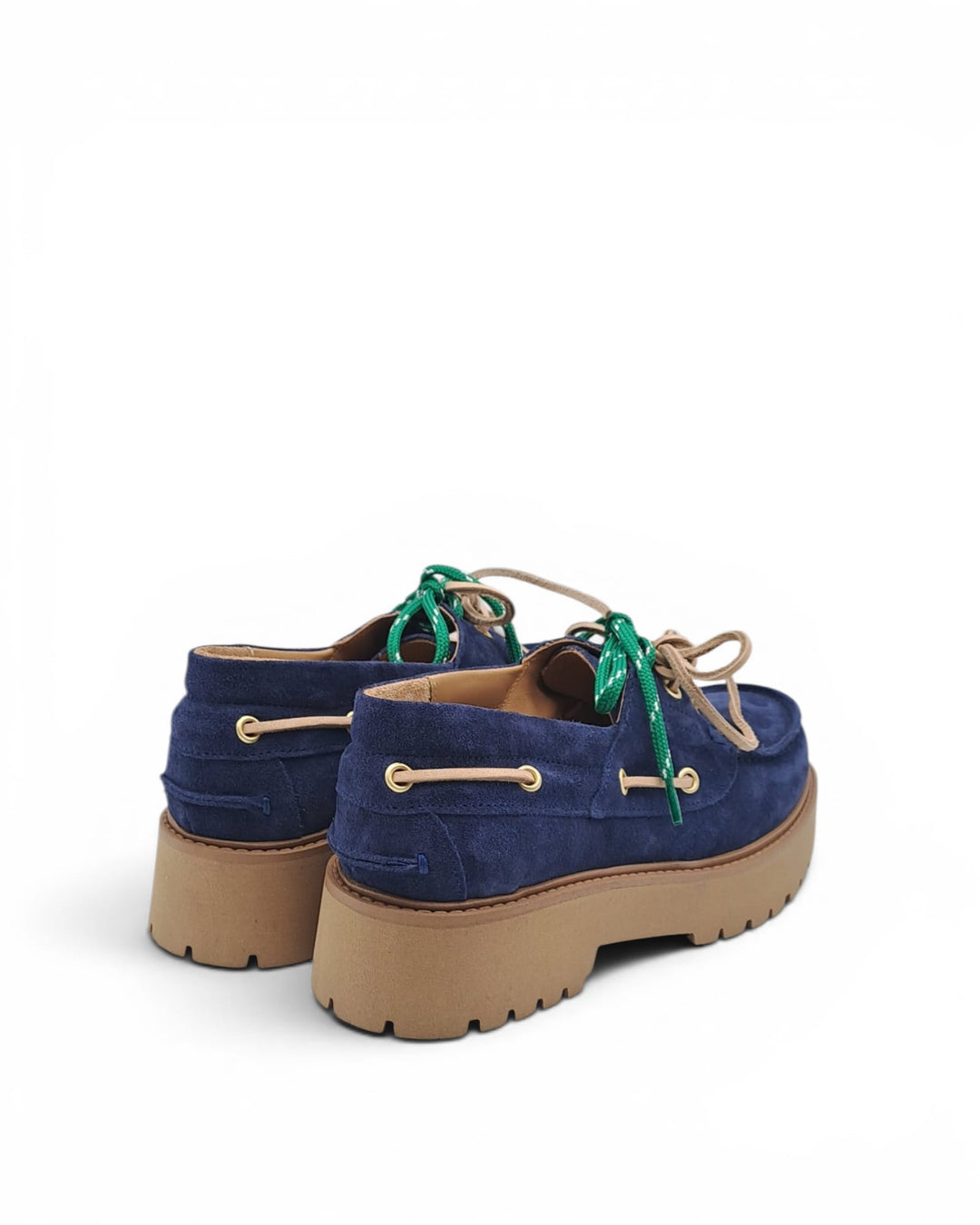 Mocassino Iris Roccia  Camoscio Bluette