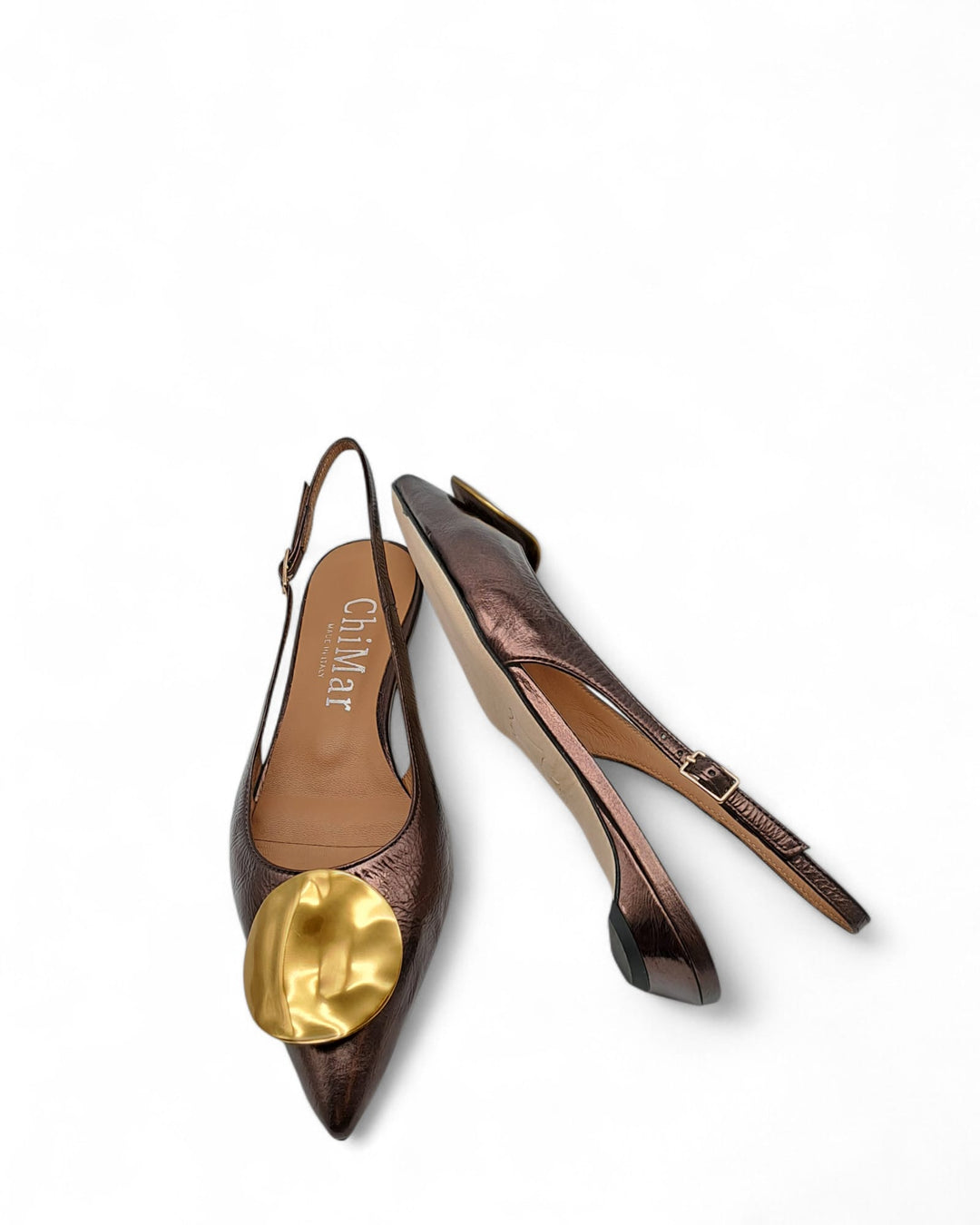 Slingback Elena Laminato  Boemia Testa di Moro