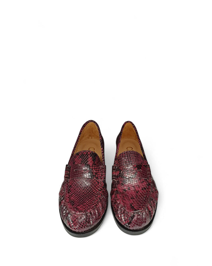 Mocassino Diana  Pitone Bordeaux