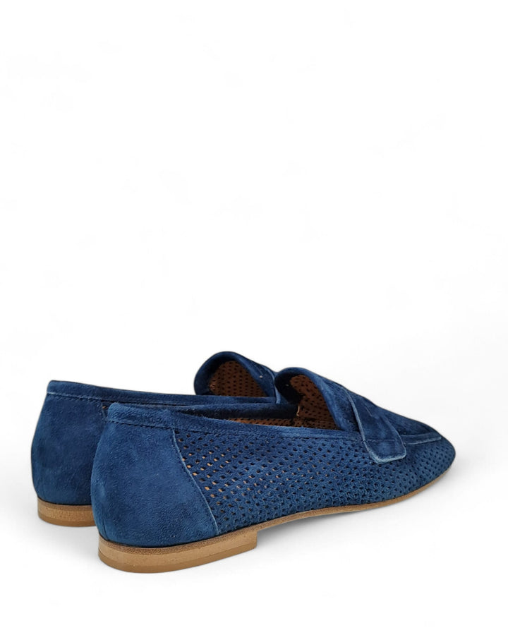 Mocassino Cira Camoscio  Blu Indaco