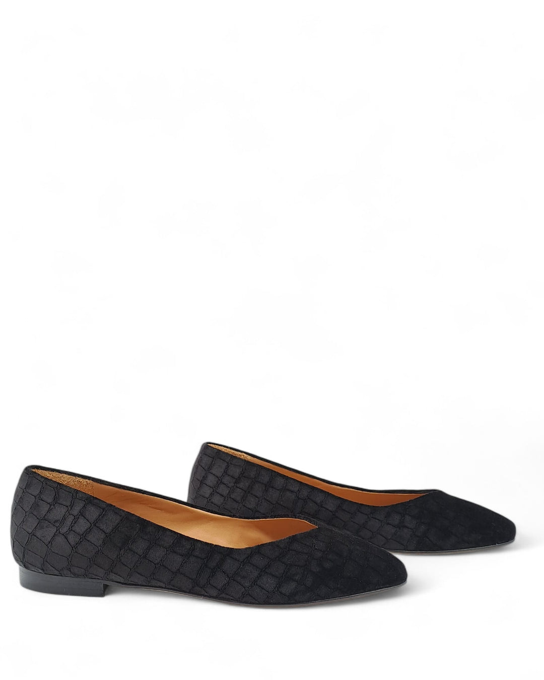 Ballerina V velluto Cocco Nero