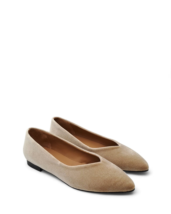 Ballerina V velluto Oro